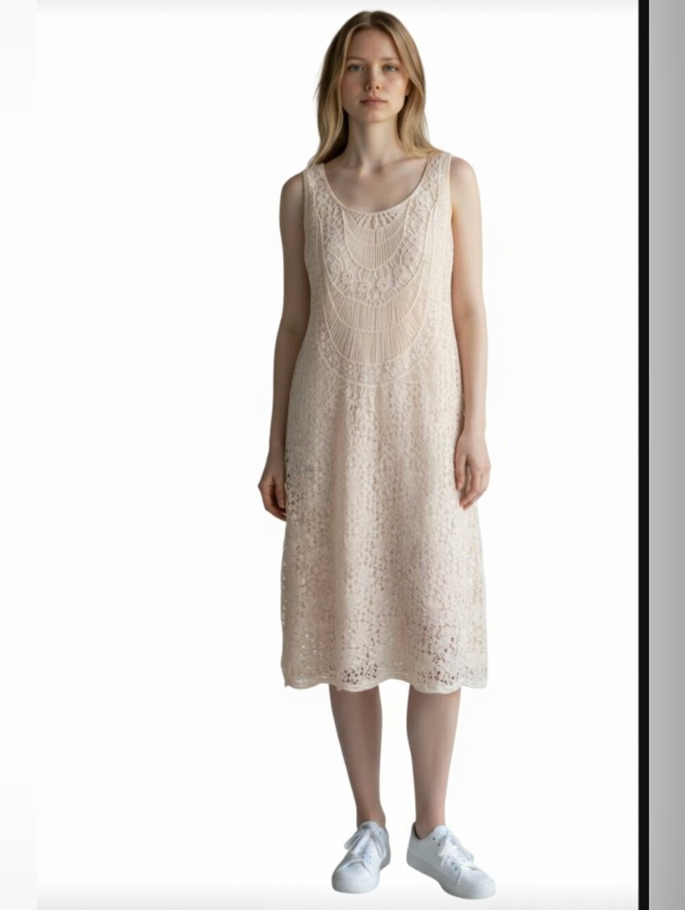 ANN TAYLOR LOFT! LUXE CREAM LACE, EMBROIDERY & CROCHET EMBELLISHED DRESS! SZ 2P